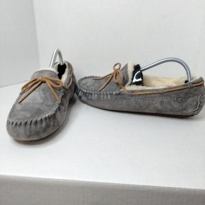 UGG Womens Size 11 Dakota Suede Shearling Moccasin Slippers Shoes 5612 Wool